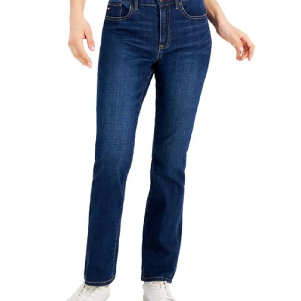 Tommy Hilfiger Straight Leg Medium/Dark Wash Denim Jean Women Size 4
